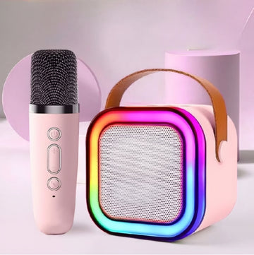 Wireless Karaoke Microphone & Bluetooth Speaker β Portable RGB Light Music System