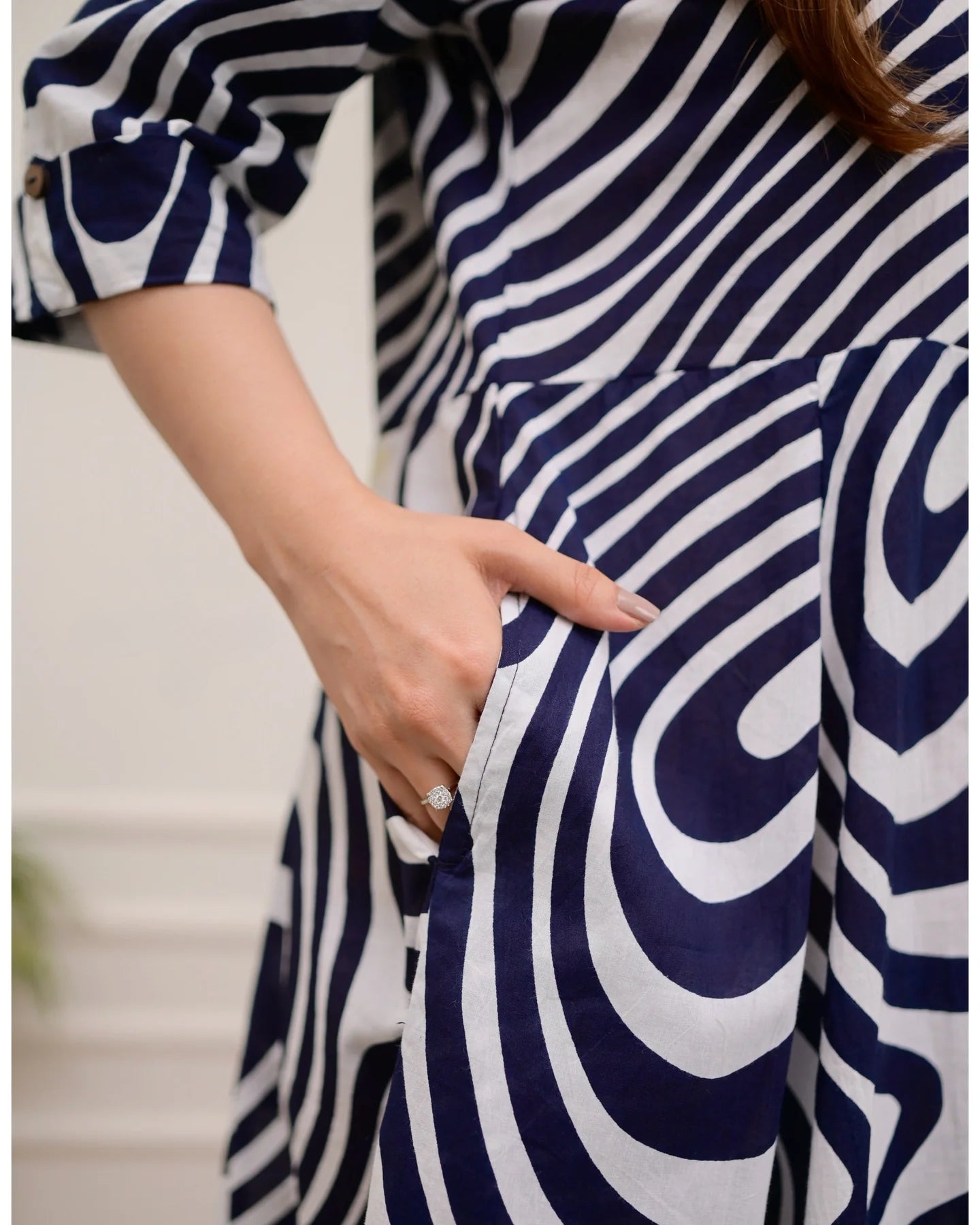 Women’s Stylish A-Line Printed Kurti Dress – Available in Yellow, Blue & Pink