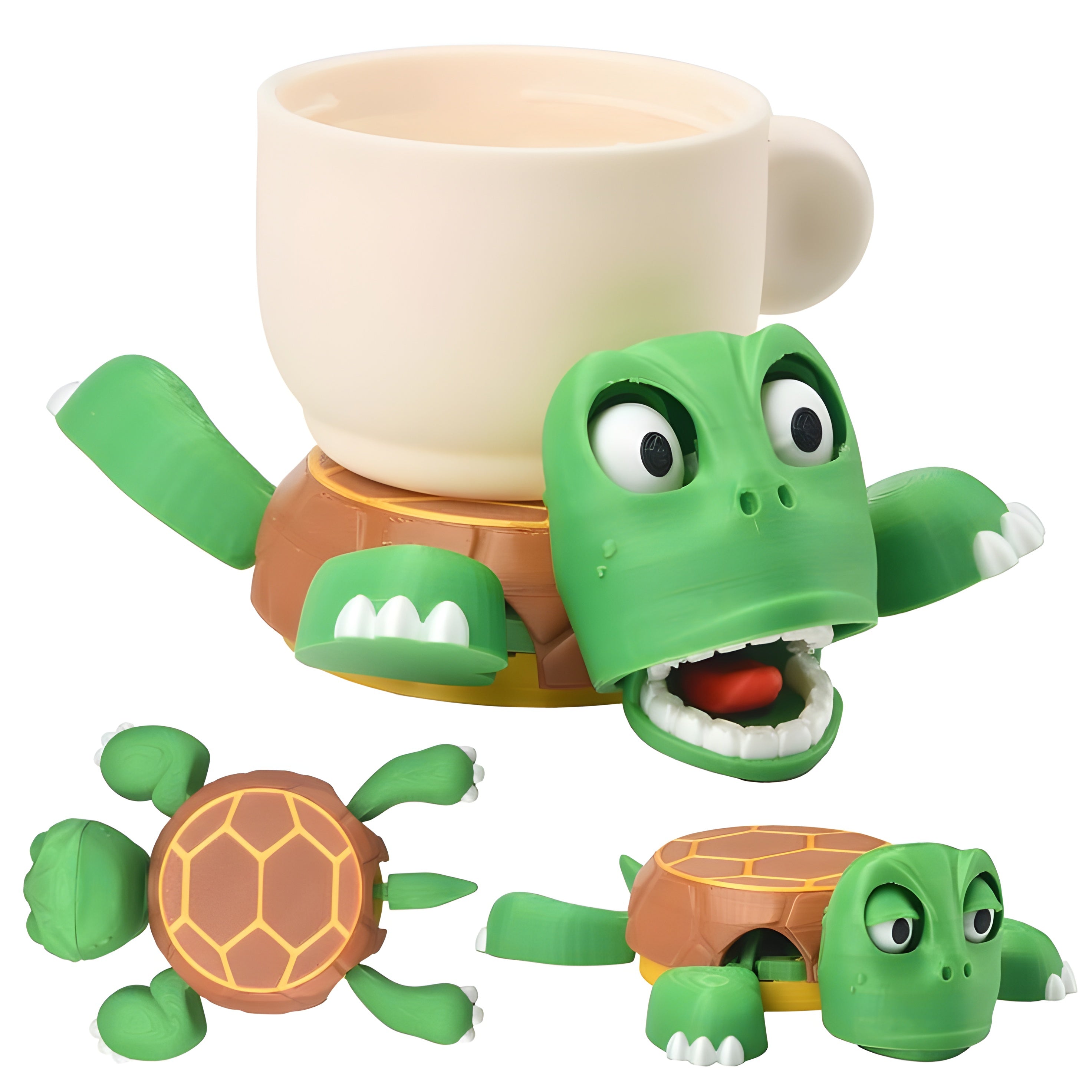 Funny Turtle Expression Changing Coaster – Cute & Interactive Cup Holder