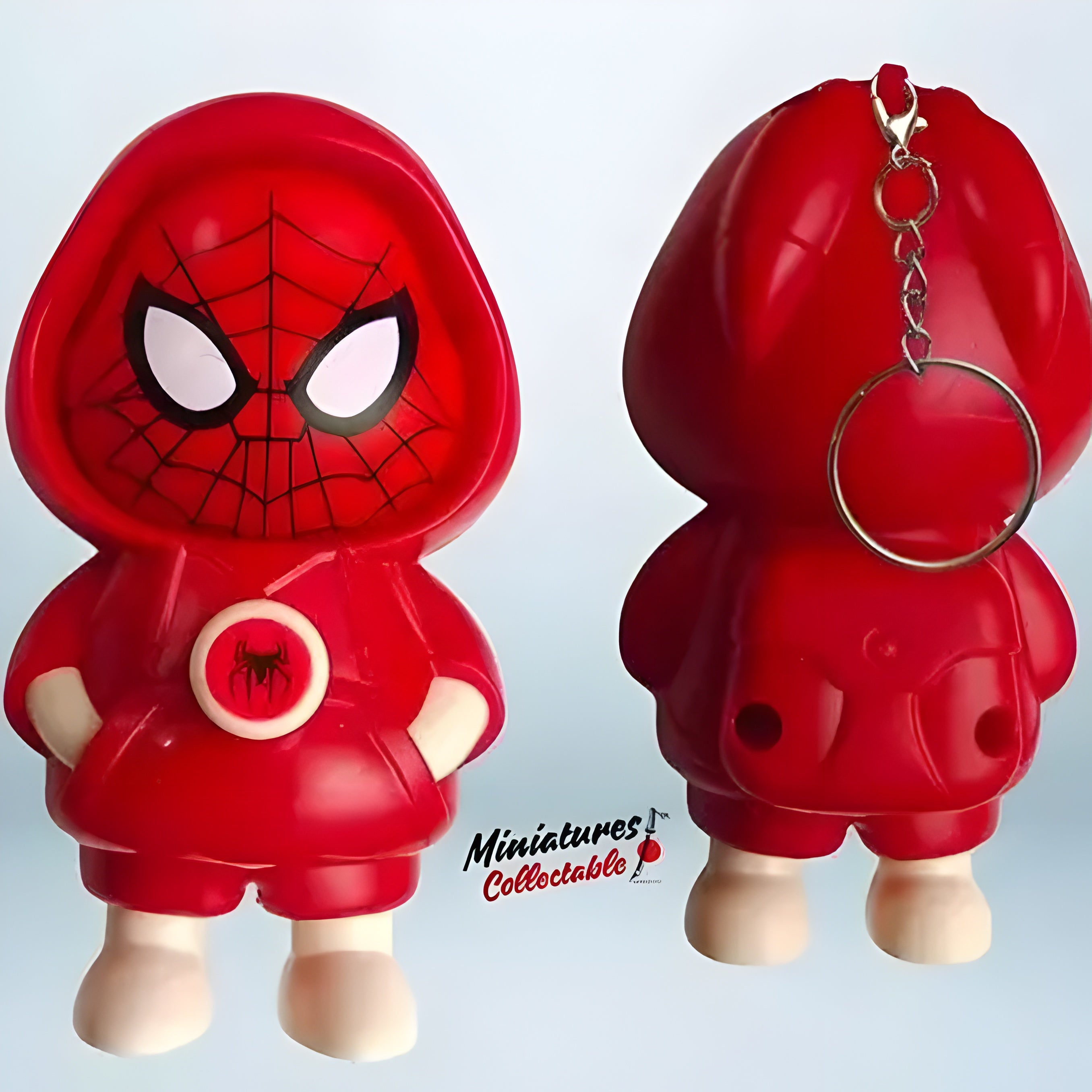 Spider Face Changing Keychain – 3 Expression Mood Toy | Superhero Cartoon Bag & Key Accessory