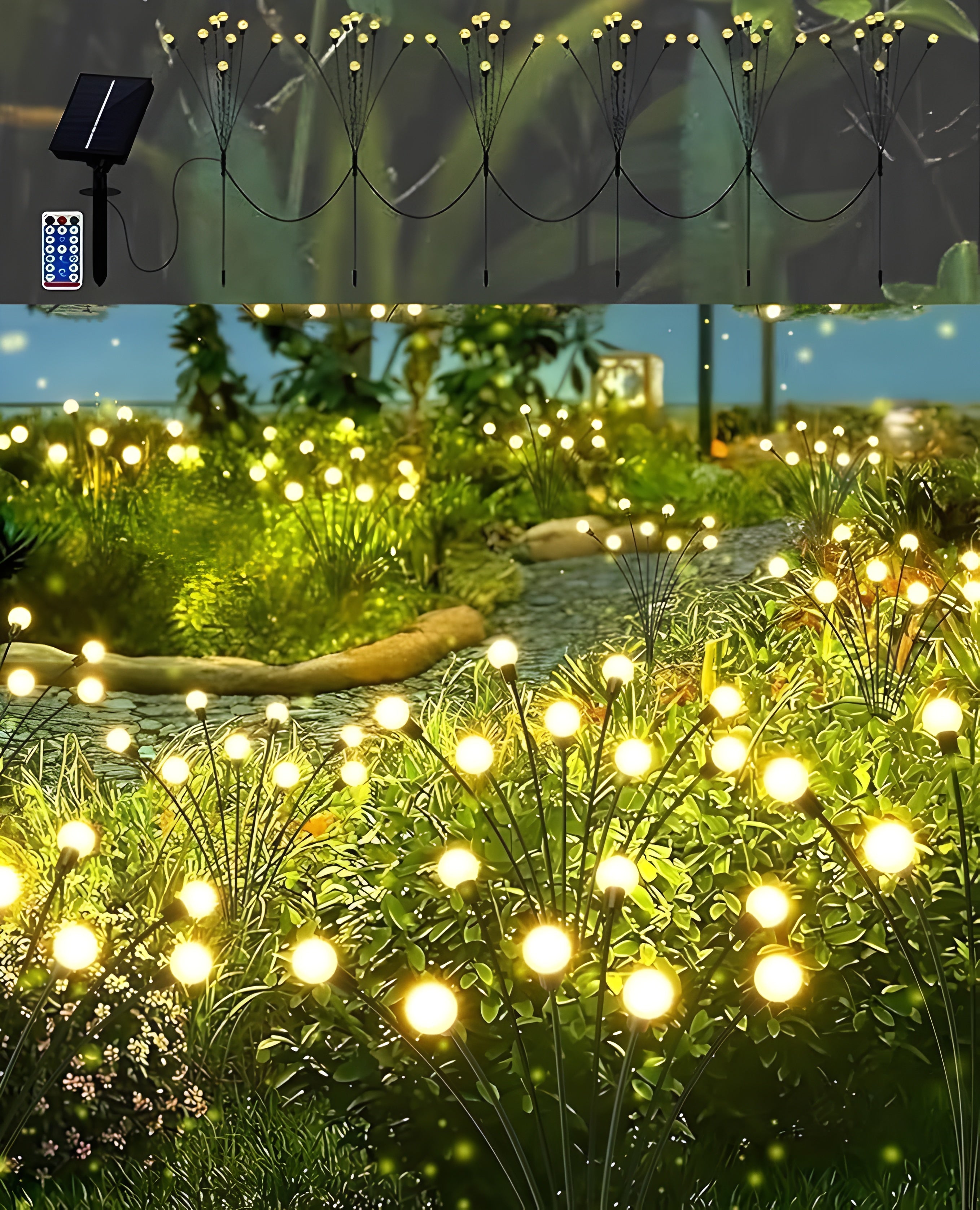 Solar Firefly Garden Lights – Waterproof Outdoor Decorative Fairy String Lights