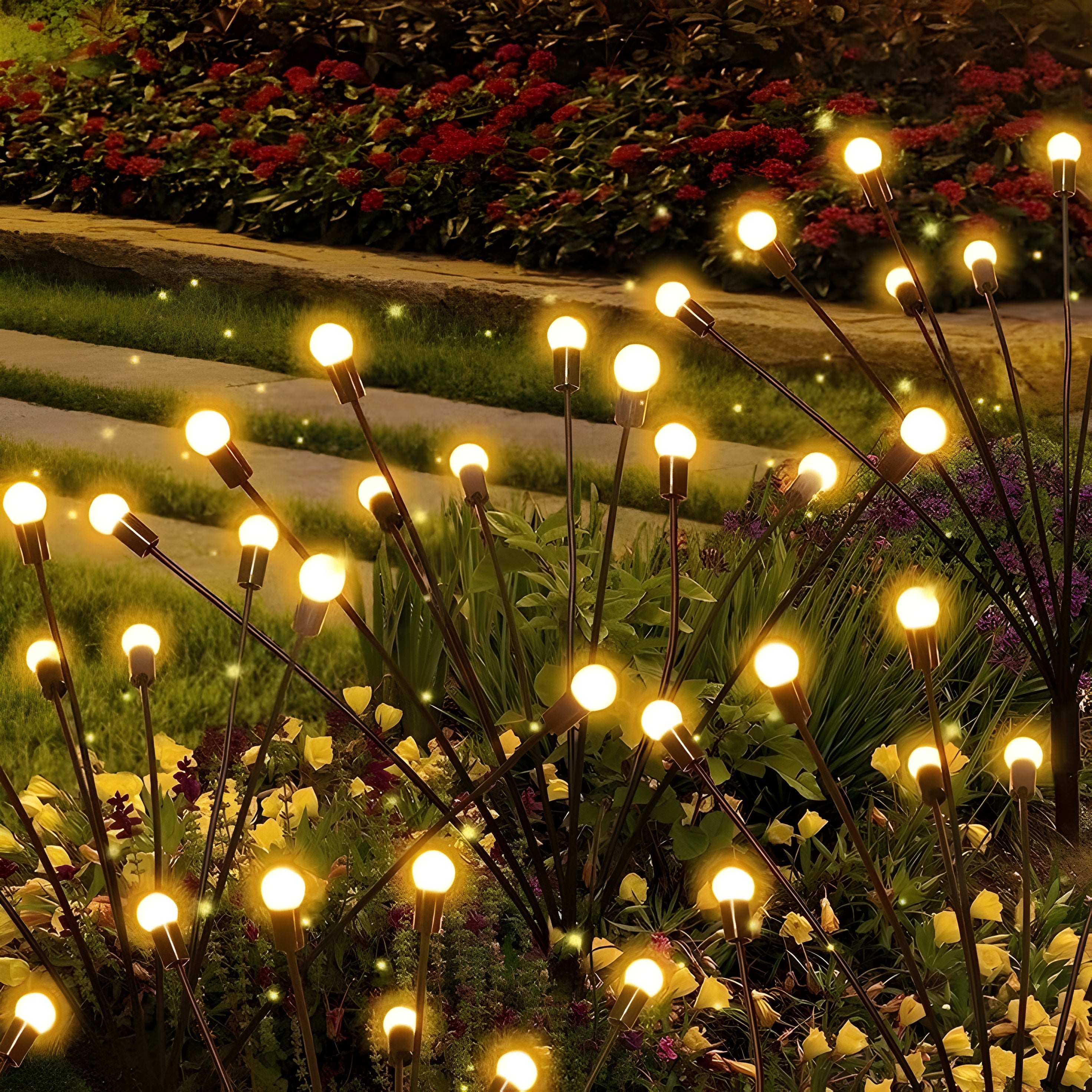 Solar Firefly Garden Lights – Waterproof Outdoor Decorative Fairy String Lights
