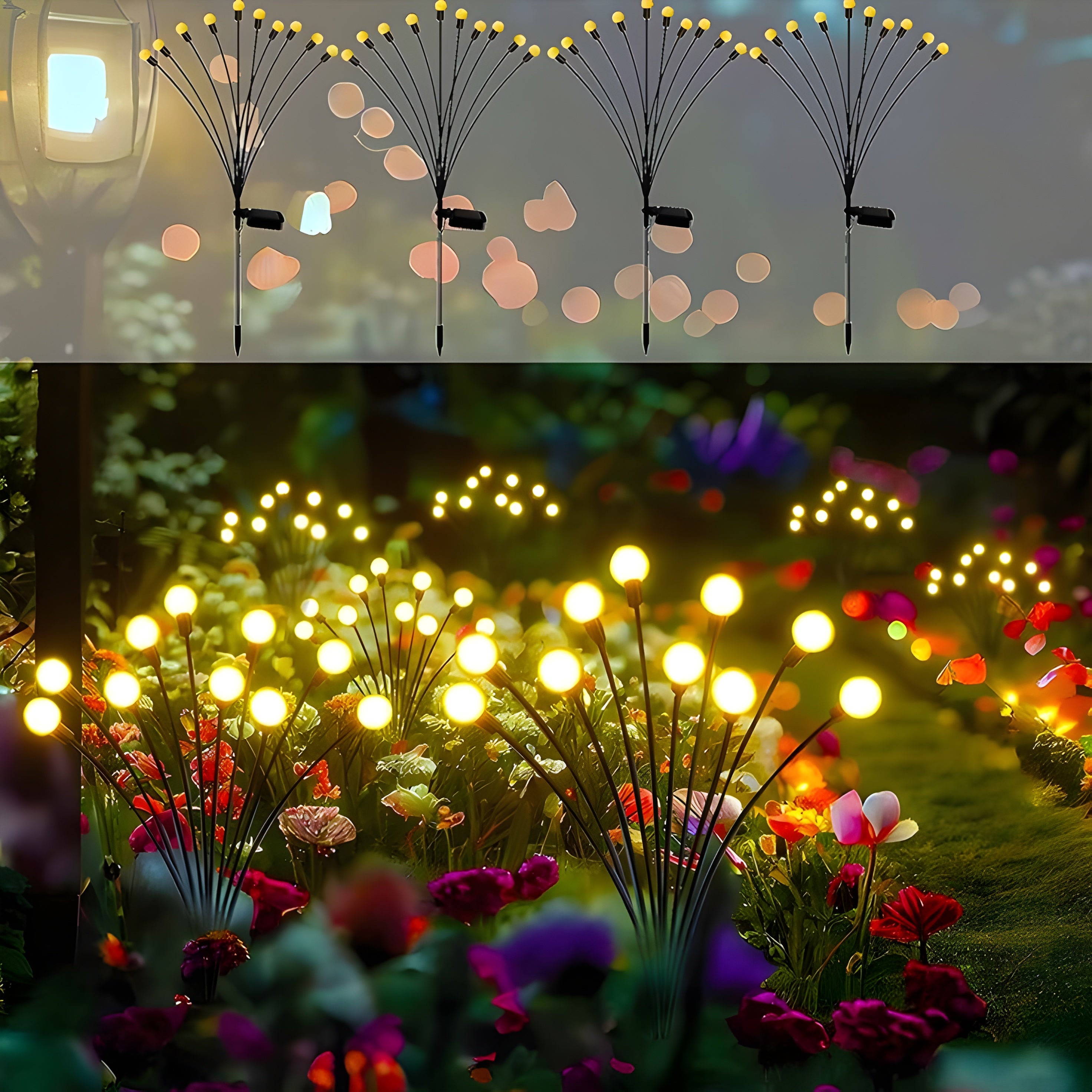 Solar Firefly Garden Lights – Waterproof Outdoor Decorative Fairy String Lights