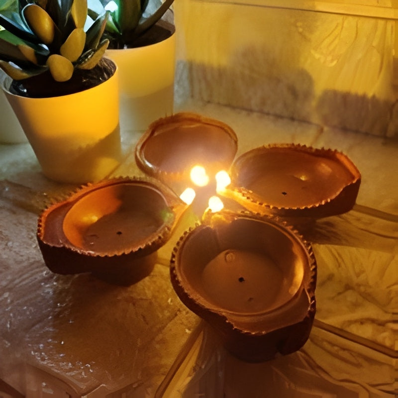 Pack of 6 Water Sensor Diya – LED Decorative Lamps for Diwali & Festive Decor