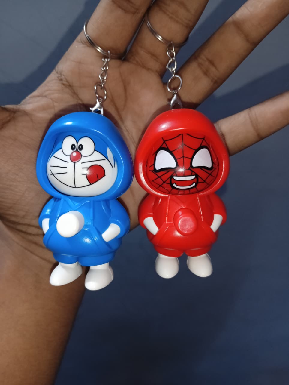Buy 2 Face Changing Keychain – 3 Expression Mood Toy | Superhero Cartoon Bag & Key Accessory